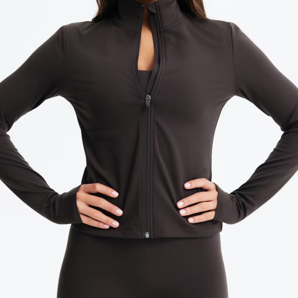 H&M Brown Zip-Up Athletic Jacket